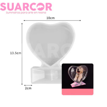 Molde de silicon de porta retratos forma corazon - Image 2