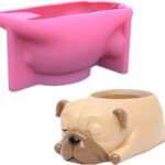 Molde De Silicon Macetero En Forma De Pug