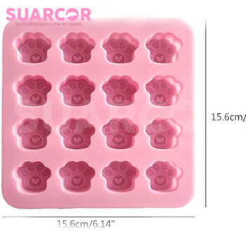 Molde De Silicon 16 Cavidades De Huellas - Image 2