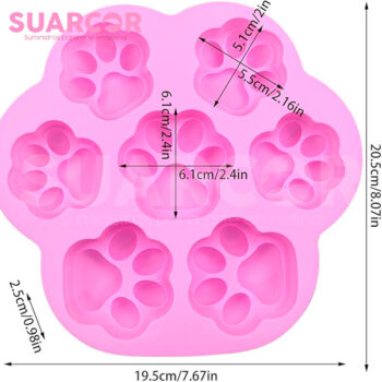 Molde De Silicon Con 7 Cavidades De Huellas - Image 2