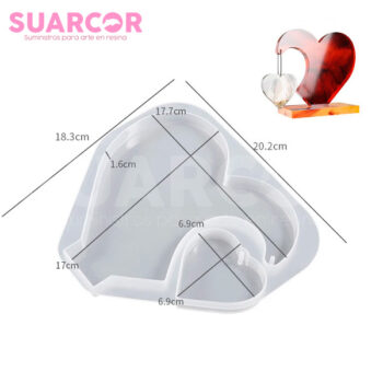 Molde De Silicon Para Porta Retratos En Forma De Corazon - Image 2