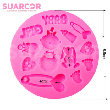 Molde De Silicon De Figuras Para Baby Shower - Image 2
