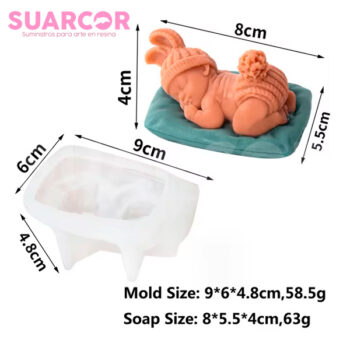 Molde De Silicon De Bebe Dormido - Image 2