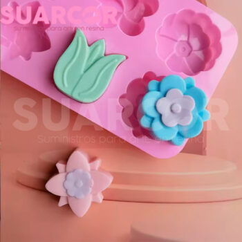 Molde De Silicon Varias Flores