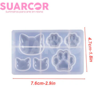 Molde De Silicon Huellitas y Gatos - Image 2