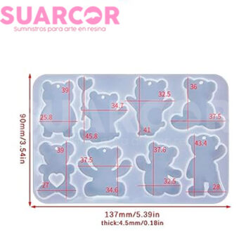 Molde De Silicon Osos Para Colgantes - Image 2